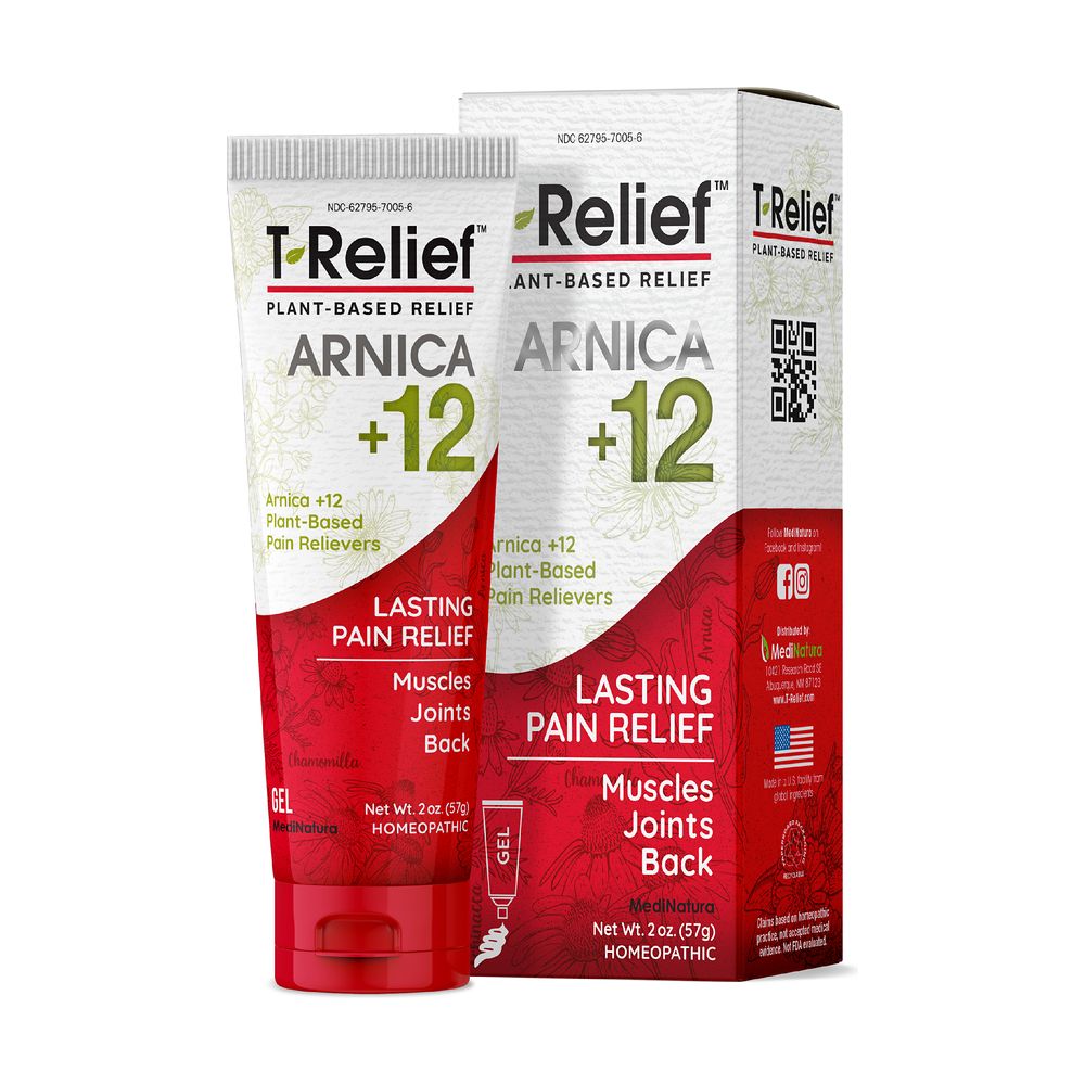 Medinatura, T-Relief, Arnica +12 Homeopathic Gel, 2 oz. Medinatura, T-Relief, Arnica +12 Homeopathic Gel, 2 oz.