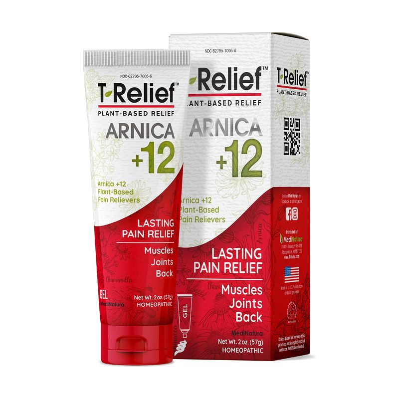 Medinatura, T-Relief, Arnica +12 Homeopathic Gel, 2 oz. Medinatura, T-Relief, Arnica +12 Homeopathic Gel, 2 oz.