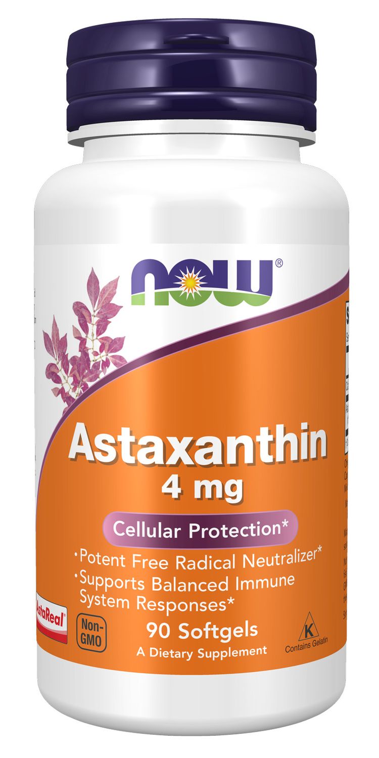NOW, Astaxanthin 4 mg, 90 Softgels NOW, Astaxanthin 4 mg, 90 Softgels