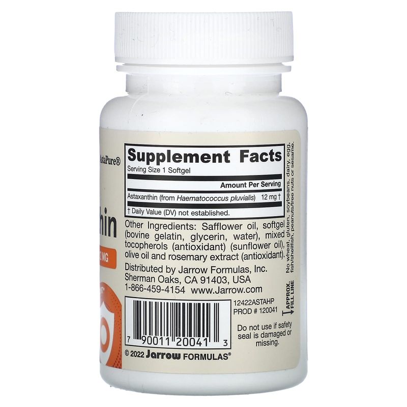 Jarrow, Astaxanthin 12 mg