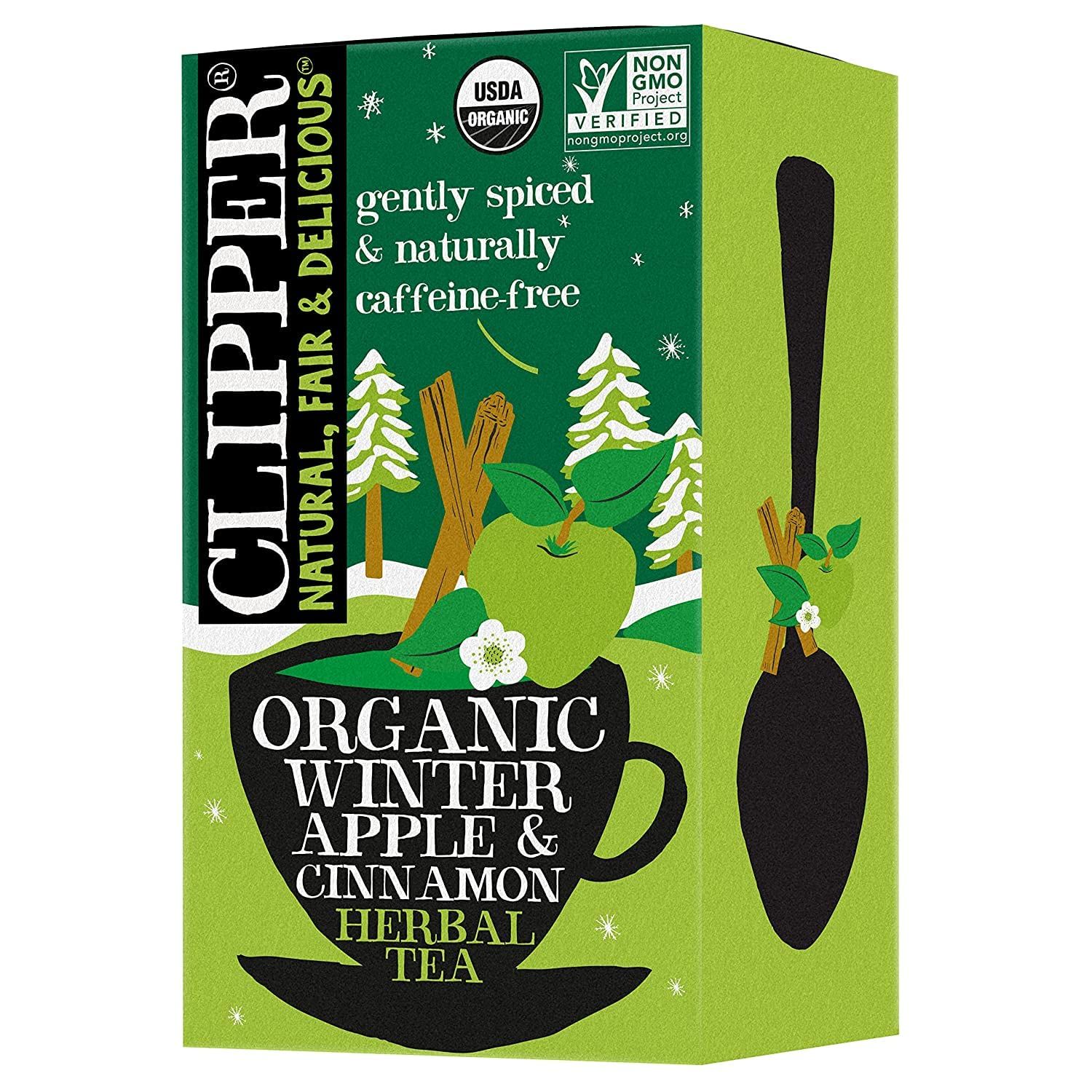 Clipper Organic Winter Apple & Cinnamon Herbal Tea, 20 Tea Bags