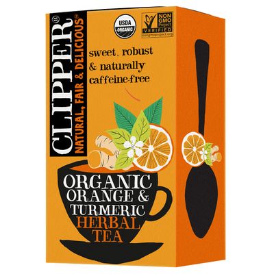 Clipper Organic Orange & Turmeric Herbal Tea, 20 Tea Bags Clipper Organic Orange & Turmeric Herbal Tea, 20 Tea Bags
