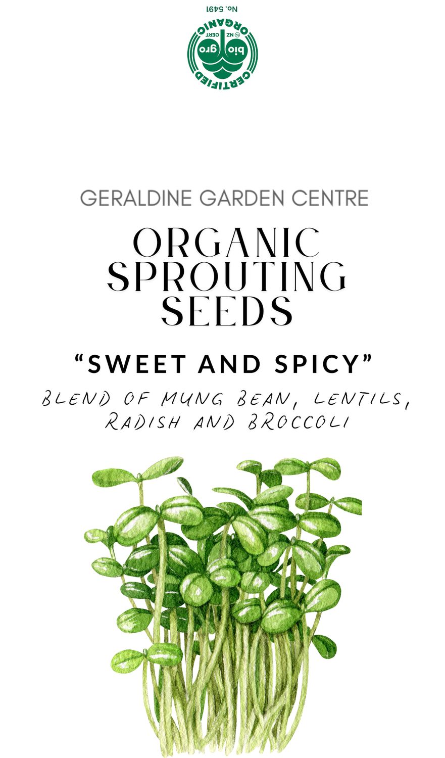GGC Organic Sprouting Seeds 100g, Type: Sweet &amp; Spicy