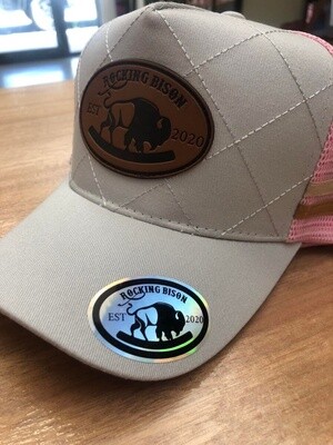 Bison Prairie Pink Leather Patch