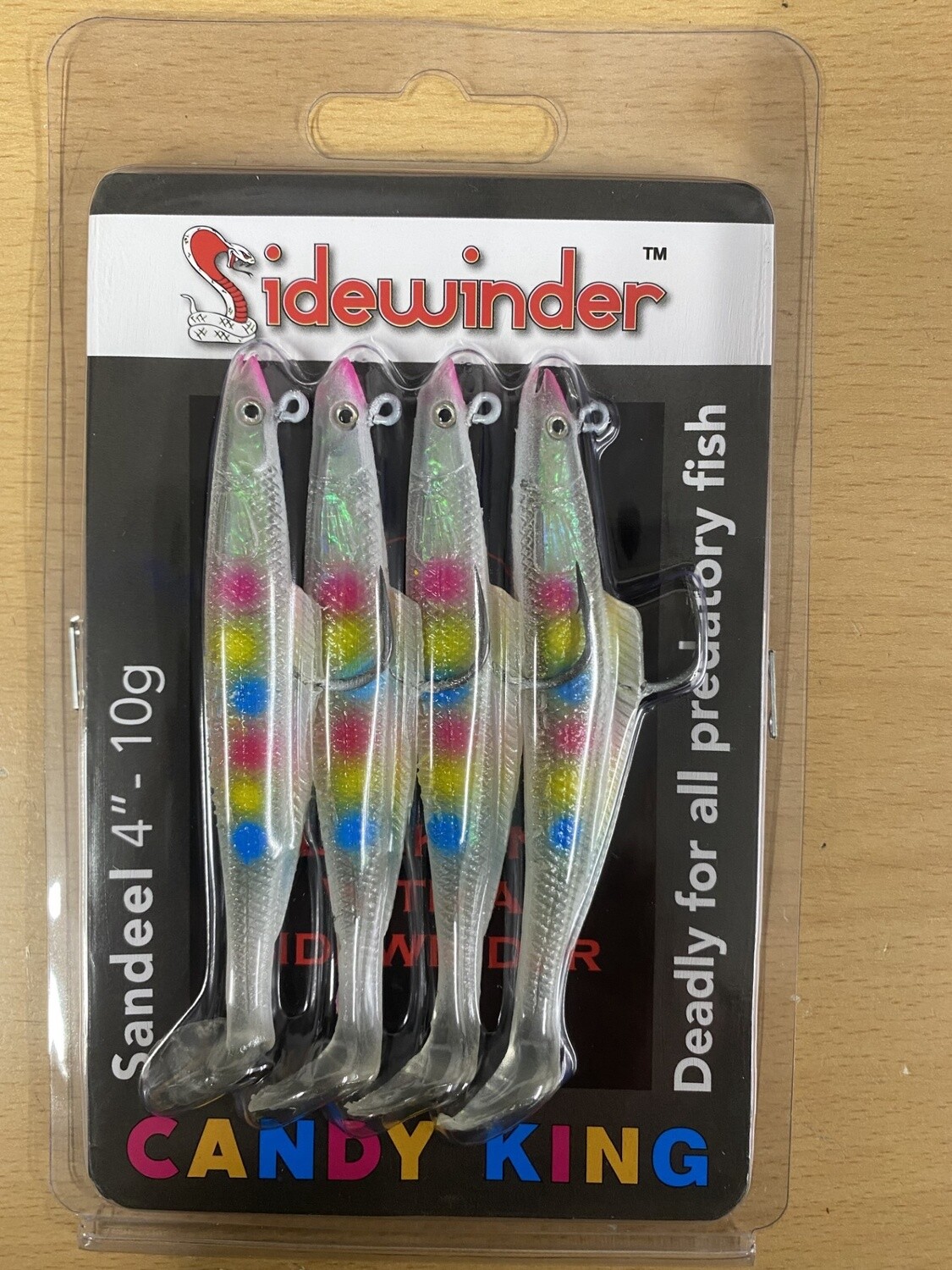 Sidewinder Sandeels 4&quot; *Various Colours*, Colour: Candy King