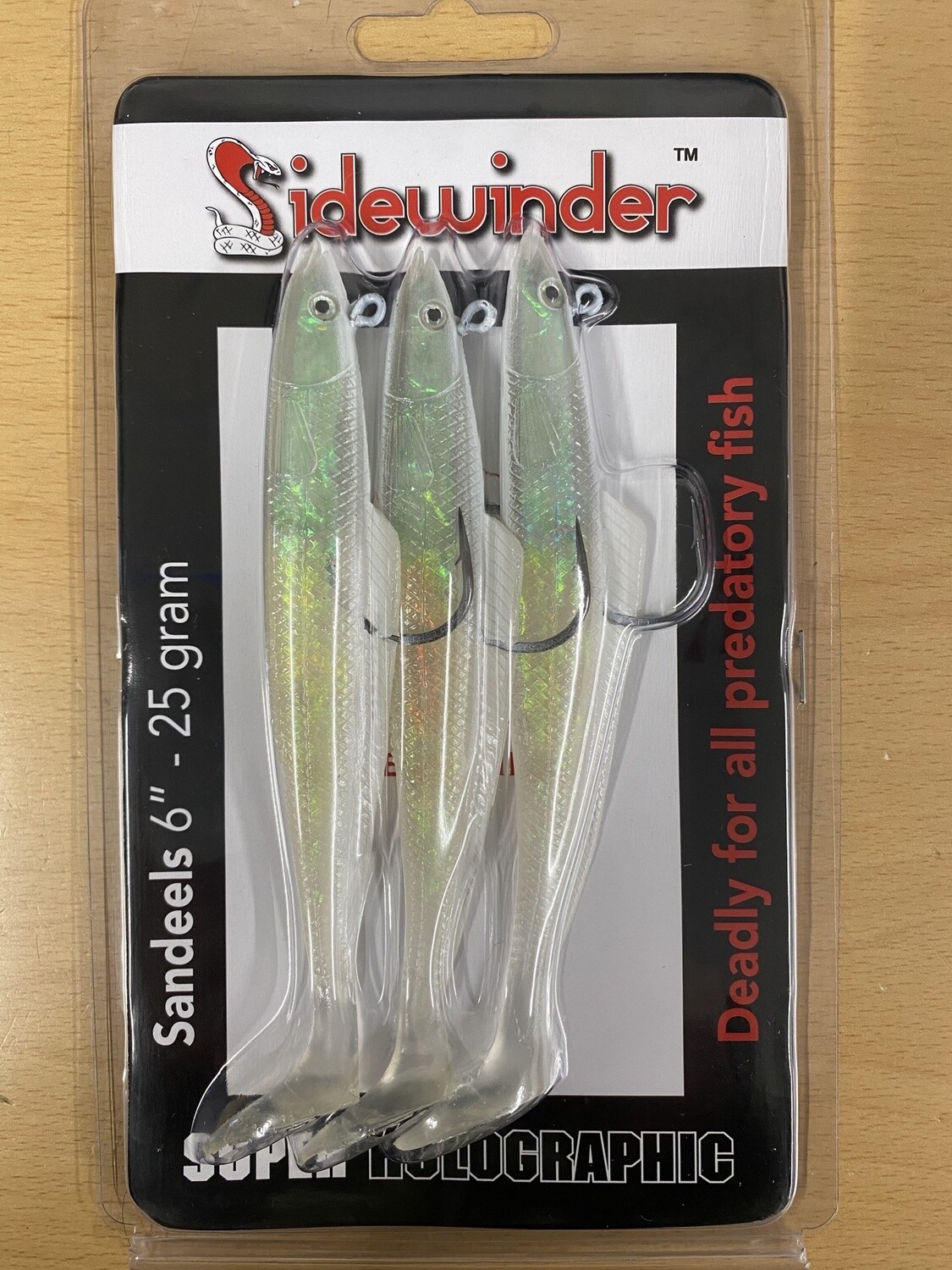 Sidewinder 6&quot; Sandeels *Various Colours*, Colour: Pearl