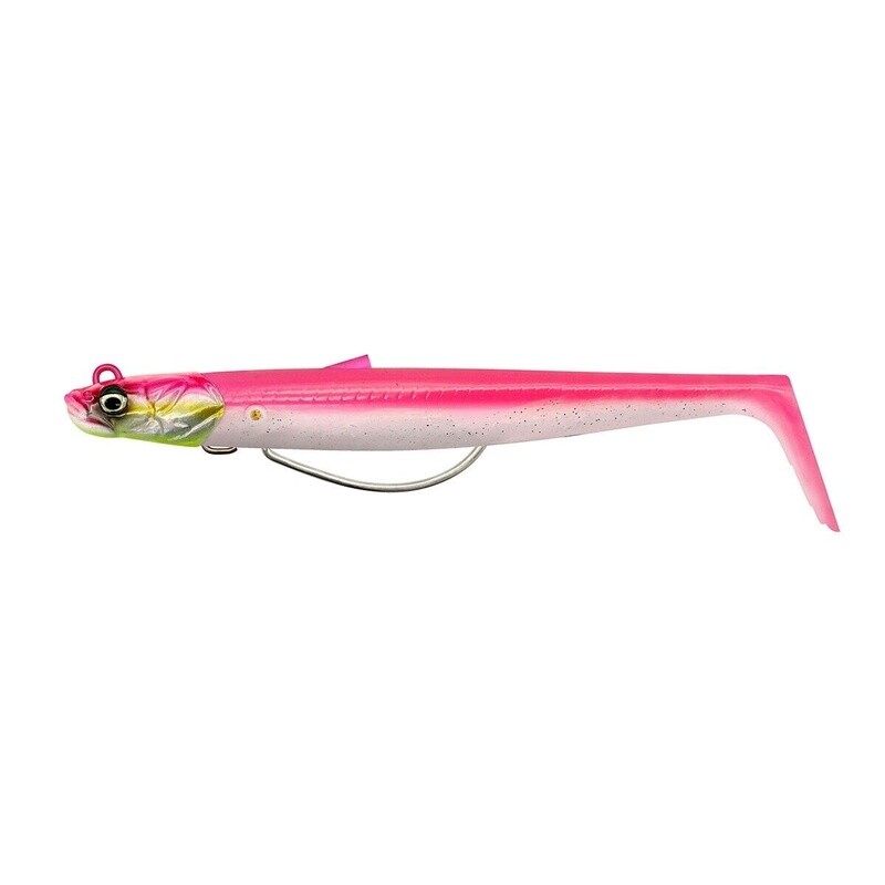 Leurre Savage Gear Sandeel V2 Weedless 11.5cm/22g - Argent Vert Coulant - Neuf