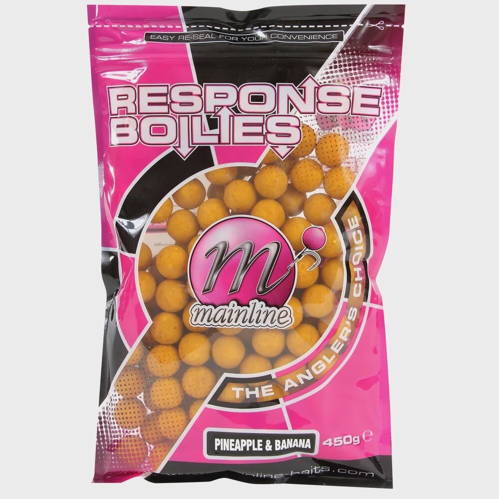 Mainline Response Boilies 15mm 200g, Flavour: Pineapple&amp;Bannana