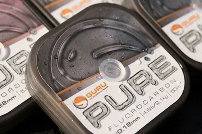 Guru Pure Flurocarbon 50m, BREAKING STRAIN: 3.4lb 0.14mm