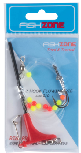 FISHZONE FLOWING 2 HOOK 2/0 RIG