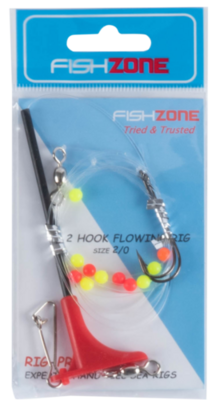 FISHZONE FLOWING 2 HOOK 2/0 RIG