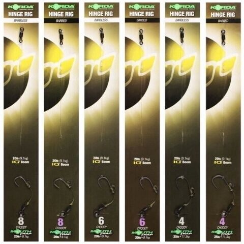 Korda Stiff Hinge Rig Barbless, Size: 6