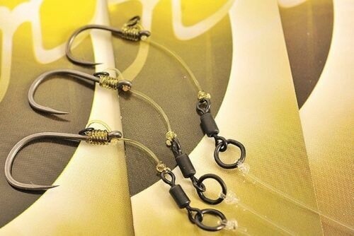 KORDA STIFF HINGE RIG BARBED, Size: SZ 6