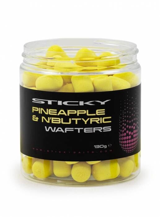 STICKY BAITS FLURO DUMBELL WAFTERS, Flavour: PINEAPPE N&#39;BUTYRIC