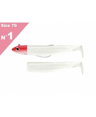 Fiiish Black Minnow 70 No 1 Combo Off Shore 6g, Colour: White Red