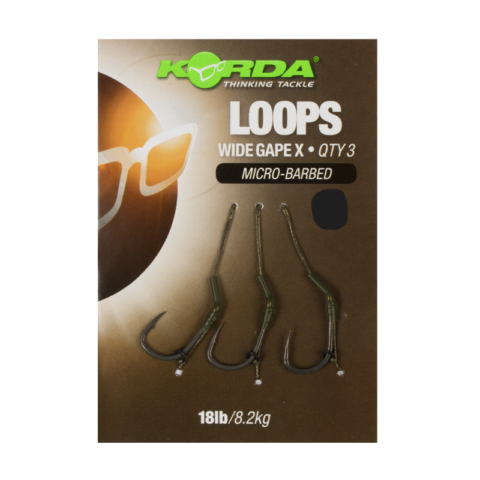 Korda LOOPS Wide Gape X Micro Barbed, Size: 4