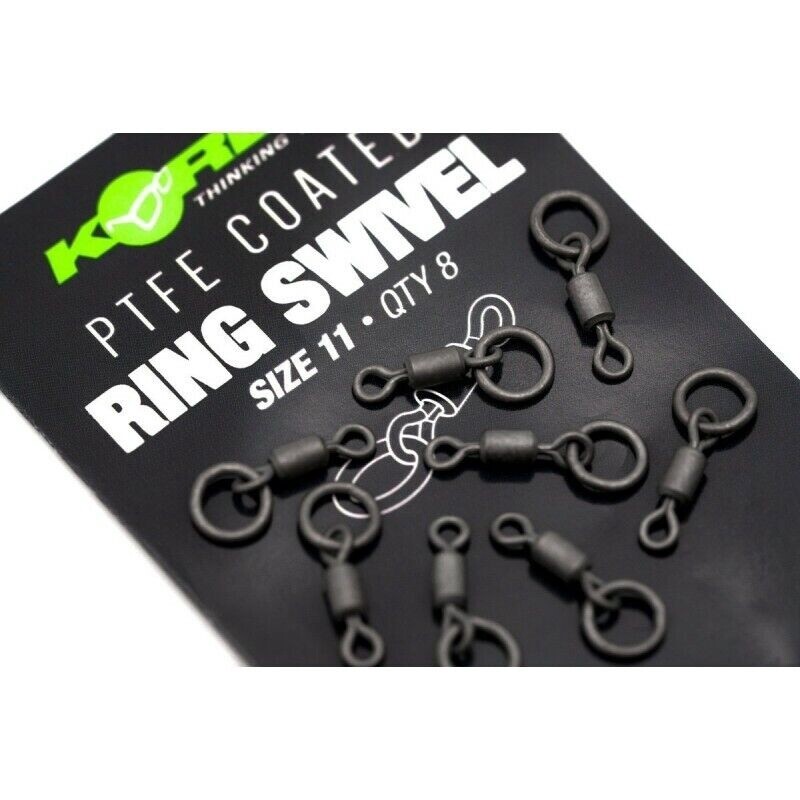 Korda PTFE Coated Ring Swivel, Size: 8