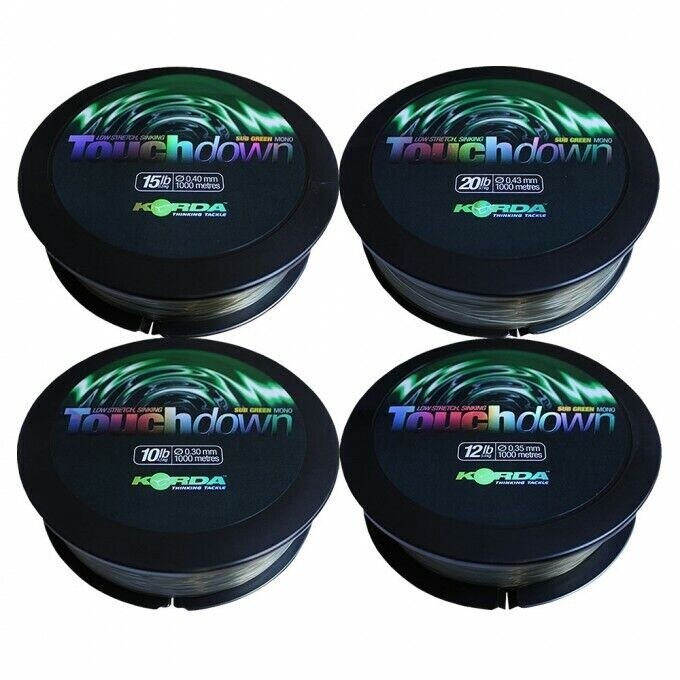 Korda TOUCHDOWN GREEN Monofilament  1000m, BREAKING STRAIN: 12lb
