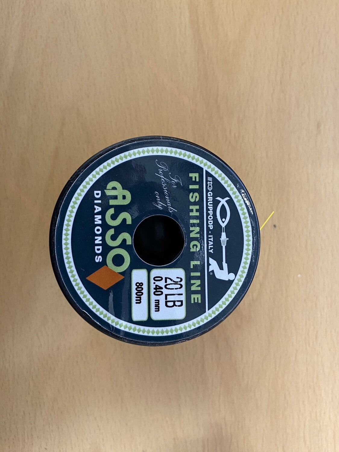 ASSO DIAMONDS GOLD LINE, BREAKING STRAIN: 20LB 0.40MM 800M