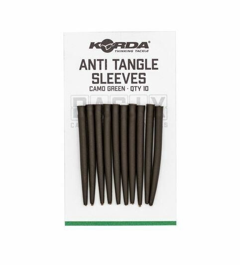 Korda Basix Anti Tangle Sleeves Camo Green Quantity 10