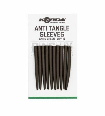 Korda Basix Anti Tangle Sleeves Camo Green Quantity 10