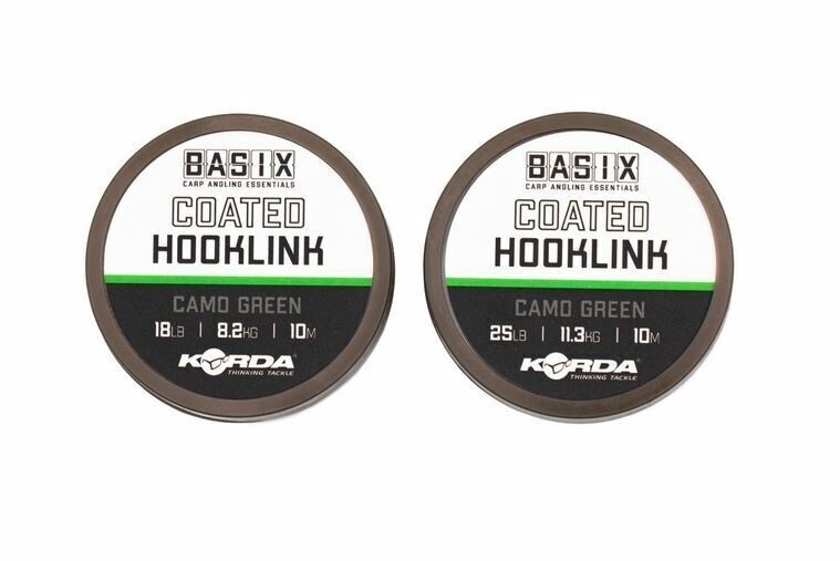 KORDA BASIX COATED HOOKLINK, Size: 18LB
