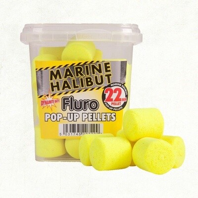 Dynamite Baits Yellow Marine Halibut Fluro Pop-Up Pellets 22mm