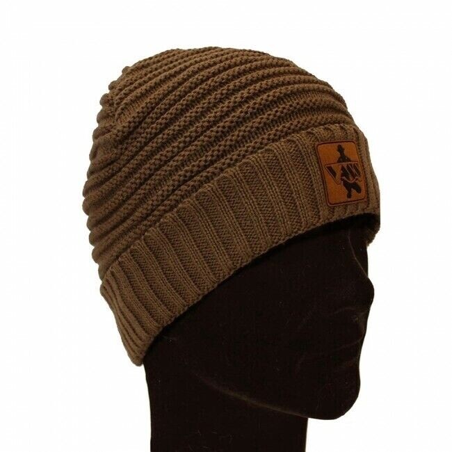 VASS FLEECE RIBBED BEANIE, Colour: BROWN
