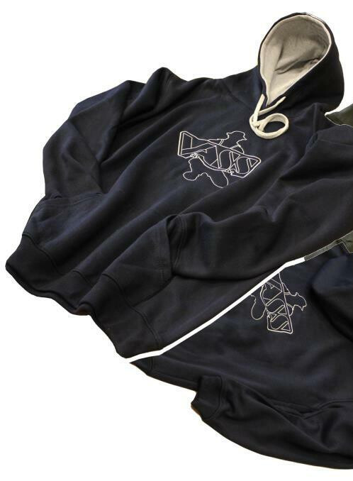 Vass Team Two Tone Hoody Navy Grey, Size: MEDIUM