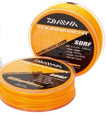 Daiwa Tournament Tapered Shock Leader Orange 16lbs-65lbs