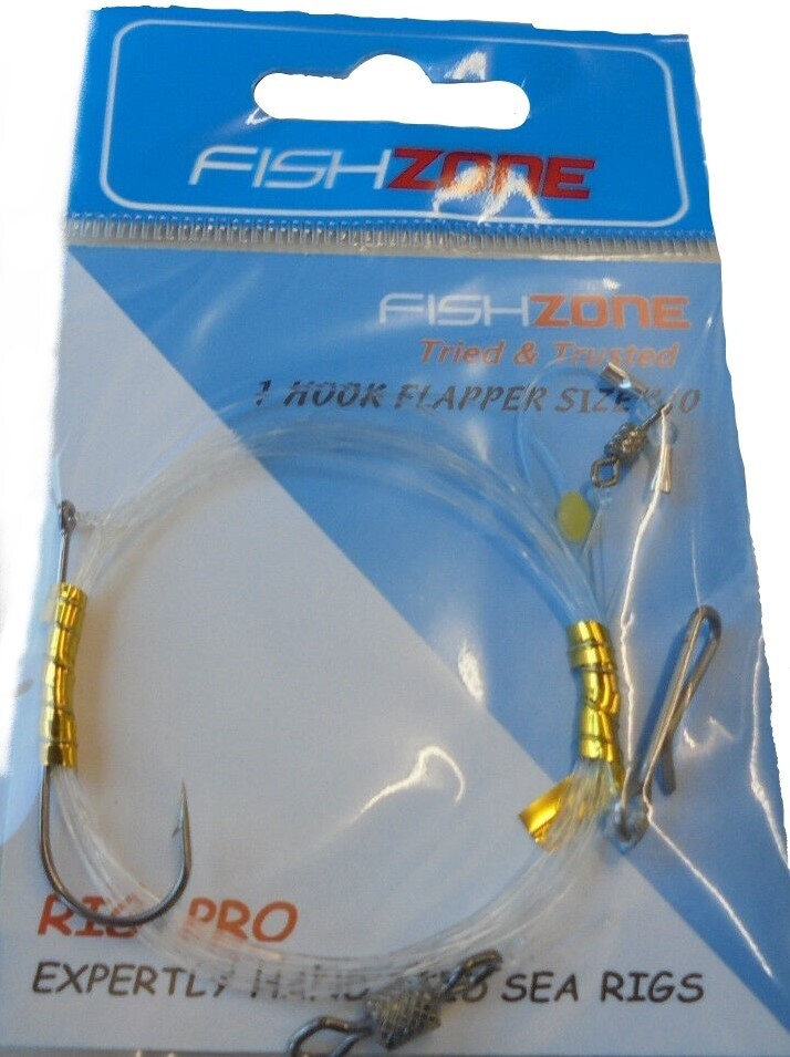 Fishzone 1 Hook Flapper, Size: 1/0