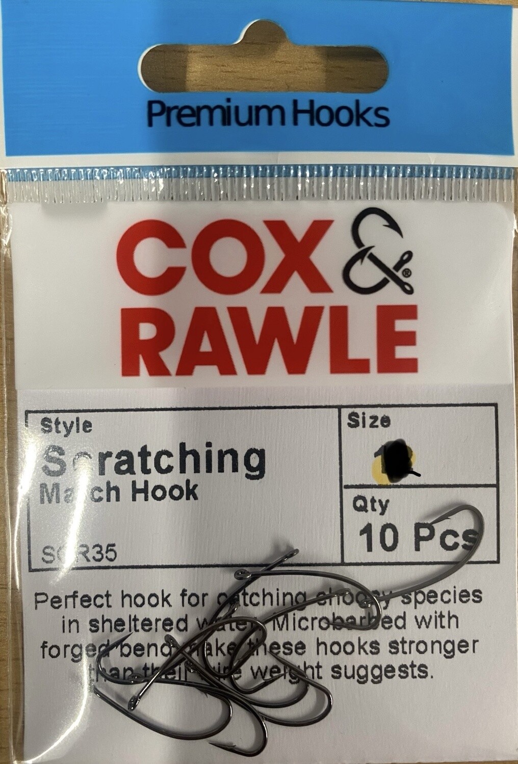 Cox &amp; Rawle SCRATCHING MATCH HOOK, Size: 12