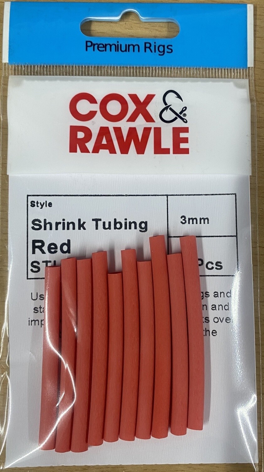 Cox &amp; Rawle Shrink Tube, SIZE/COLOUR: 3mm red