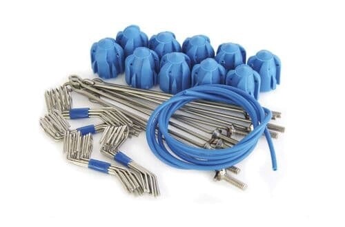 Gemini Assembly Kit (10) – Long Tail/Standard Grips/Blue Heads