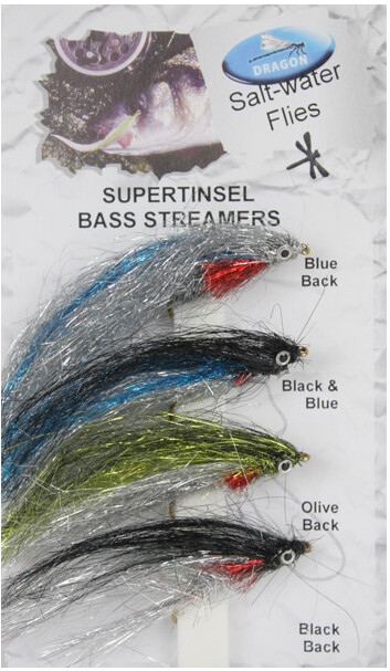 DRAGON TINSEL BASS STEA FLIES