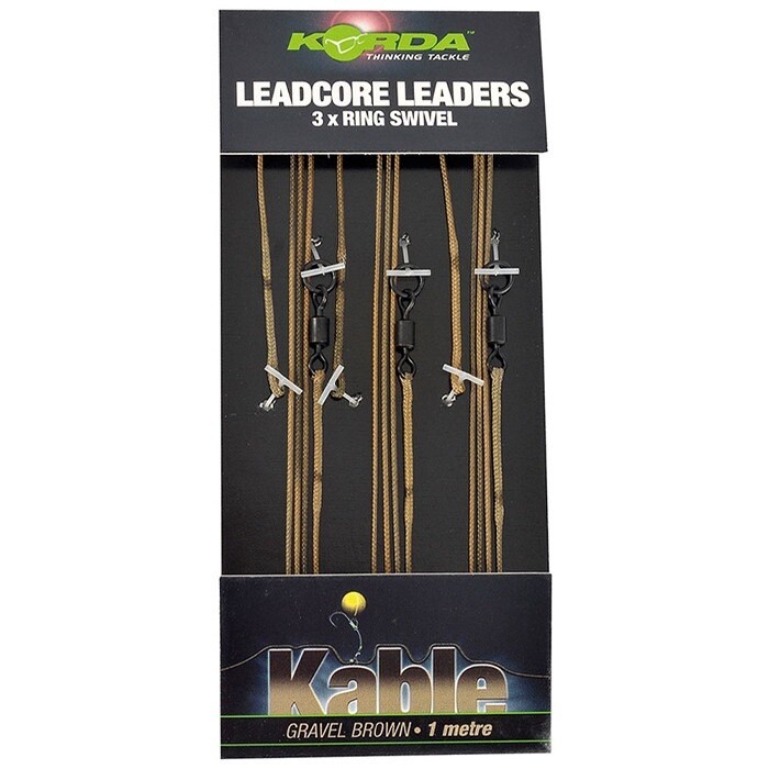 Korda Kable Leadcore Leader Ring Swivel Gravel 1m