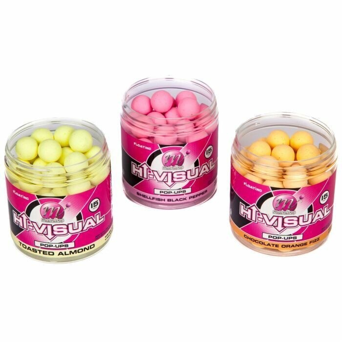 MAINLINE HI-VIZ WASHED OUT POP UP, Flavour: 12MM SHELLFISH BLACK PEPPER