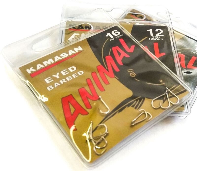 Kamasan Animal Eyed Barbed Hooks, Size: 8