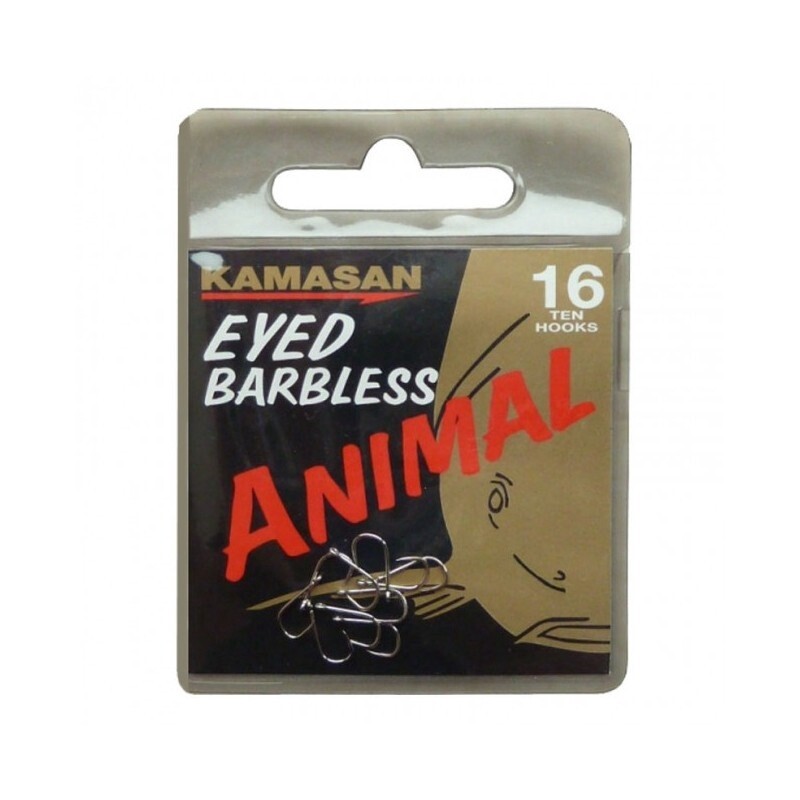 Kamasan Animal Eyed Barbless, Size: 8