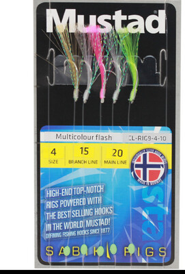 Mustad Multicolor Flash sz 4