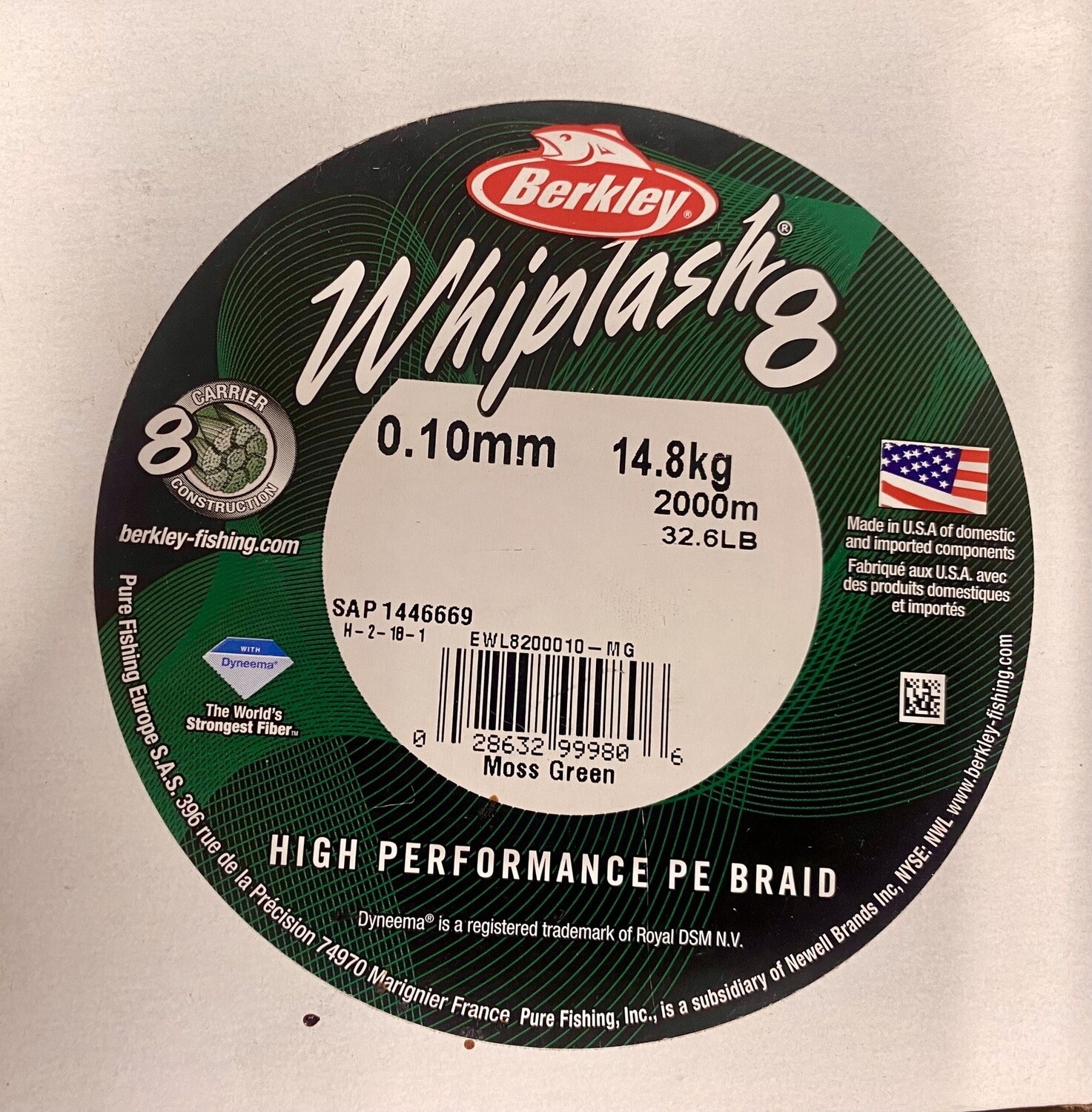 BERKLEY  WHIPLASH 8 32LB 0.10mm 2000M