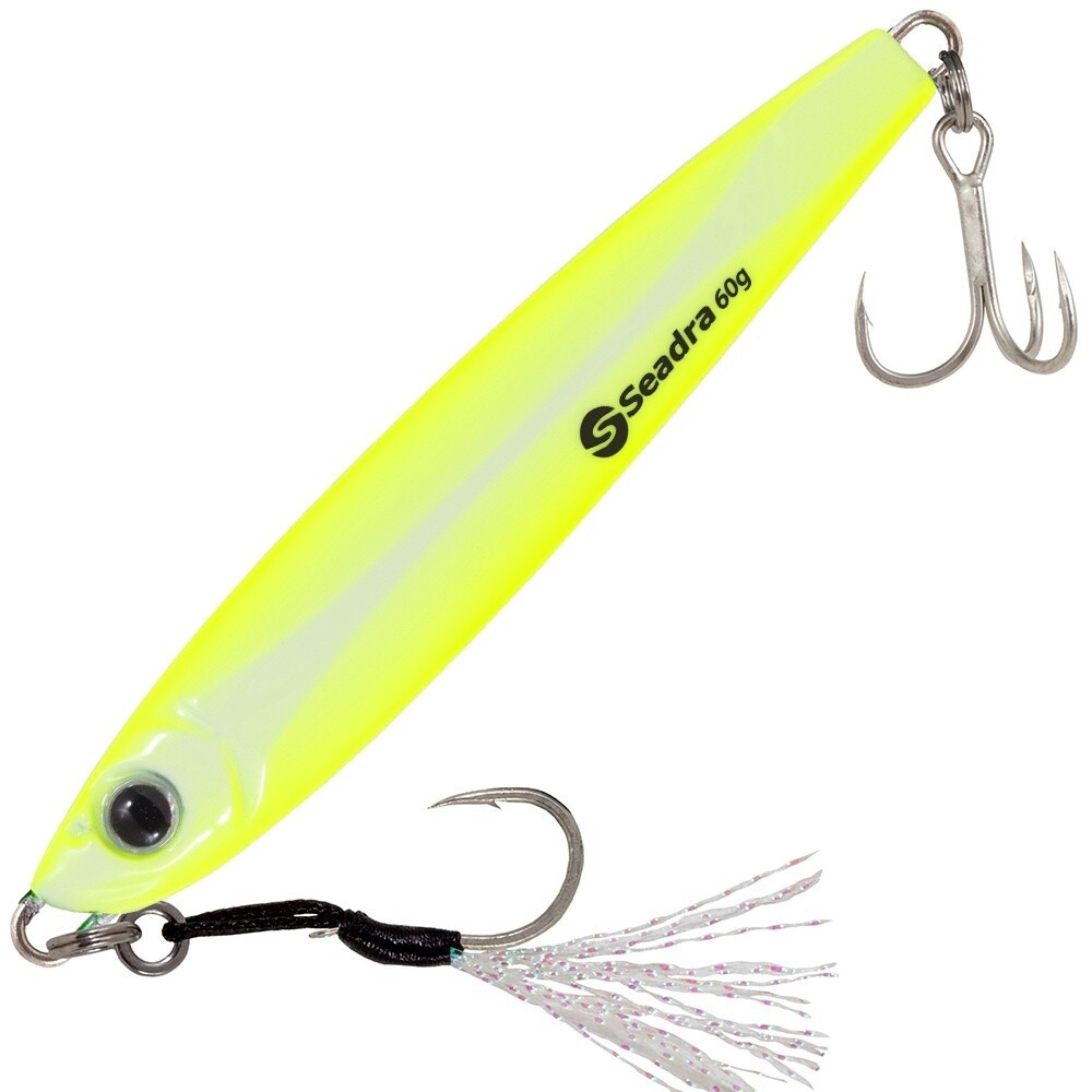 Seadra Aqua-Bullet Bait Fish Casting Jig, Colour: Chartreuse White 20g
