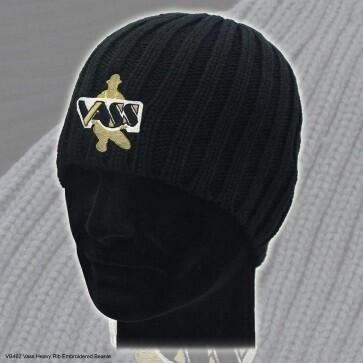 Vass Embroided Beanie Hat Black