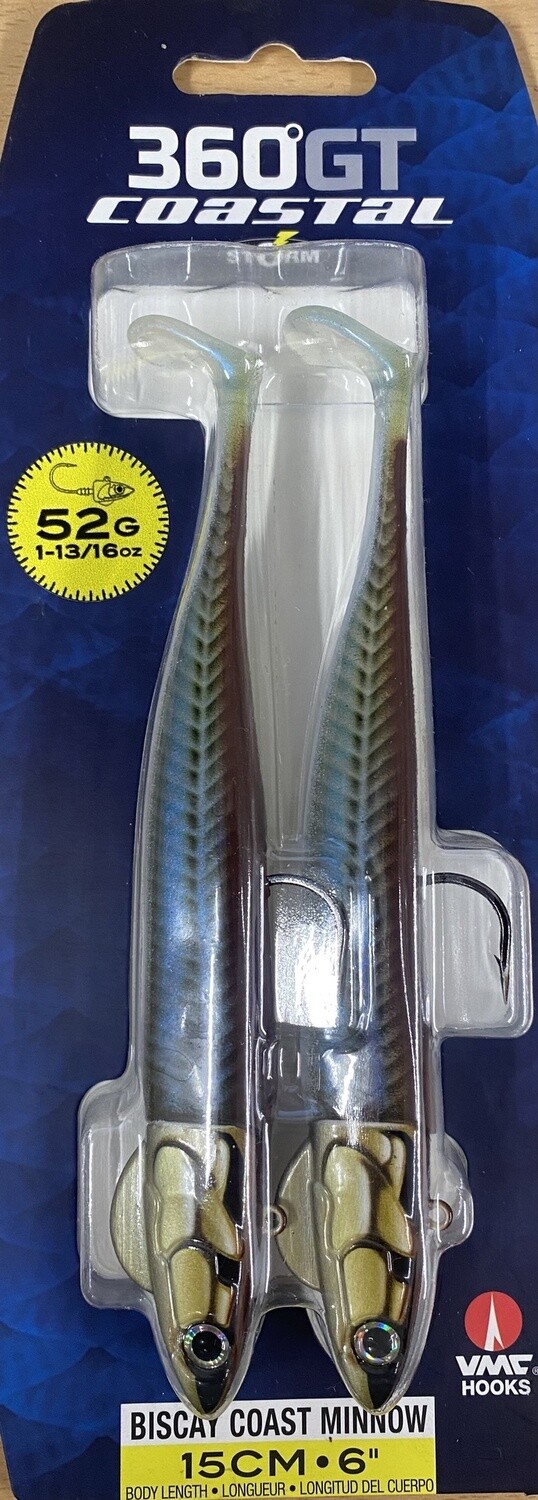 Biscay Coast Minnow 52g Jighead Weight 15cm