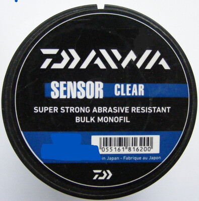 DAIWA SENSOR CLEAR 4OZ SPOOLS, BREAKING STRAIN: 15LB 0.37MM 925M