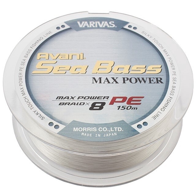 VARIVAS AVANI SEA BASS MAX POWER PE X8 STEALTH GRAY 150M