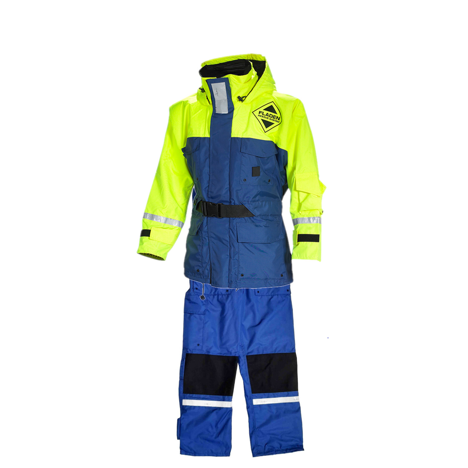 Fladen Rescue System Jacket &amp; Thermal Bib and Brace (Latest Edition), Size: L