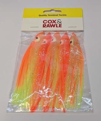 Cox &amp; Rawle Squid Skirt Attractors Orange Yellow
