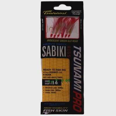 TSUNAMI PRO SABIKI RED AND WHITE TINSEL SZ14