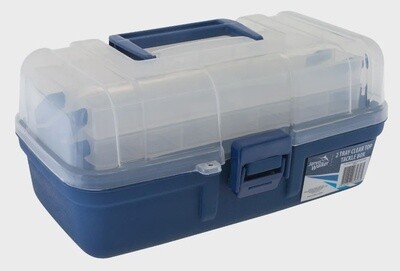Jarvis Walker Cantilever 2 Tray Clear Top Tackle Box